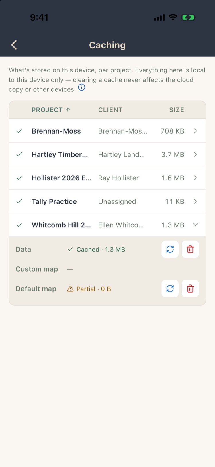Whitcomb Hill expanded: data cached 1.3 MB, no custom map, default map partial